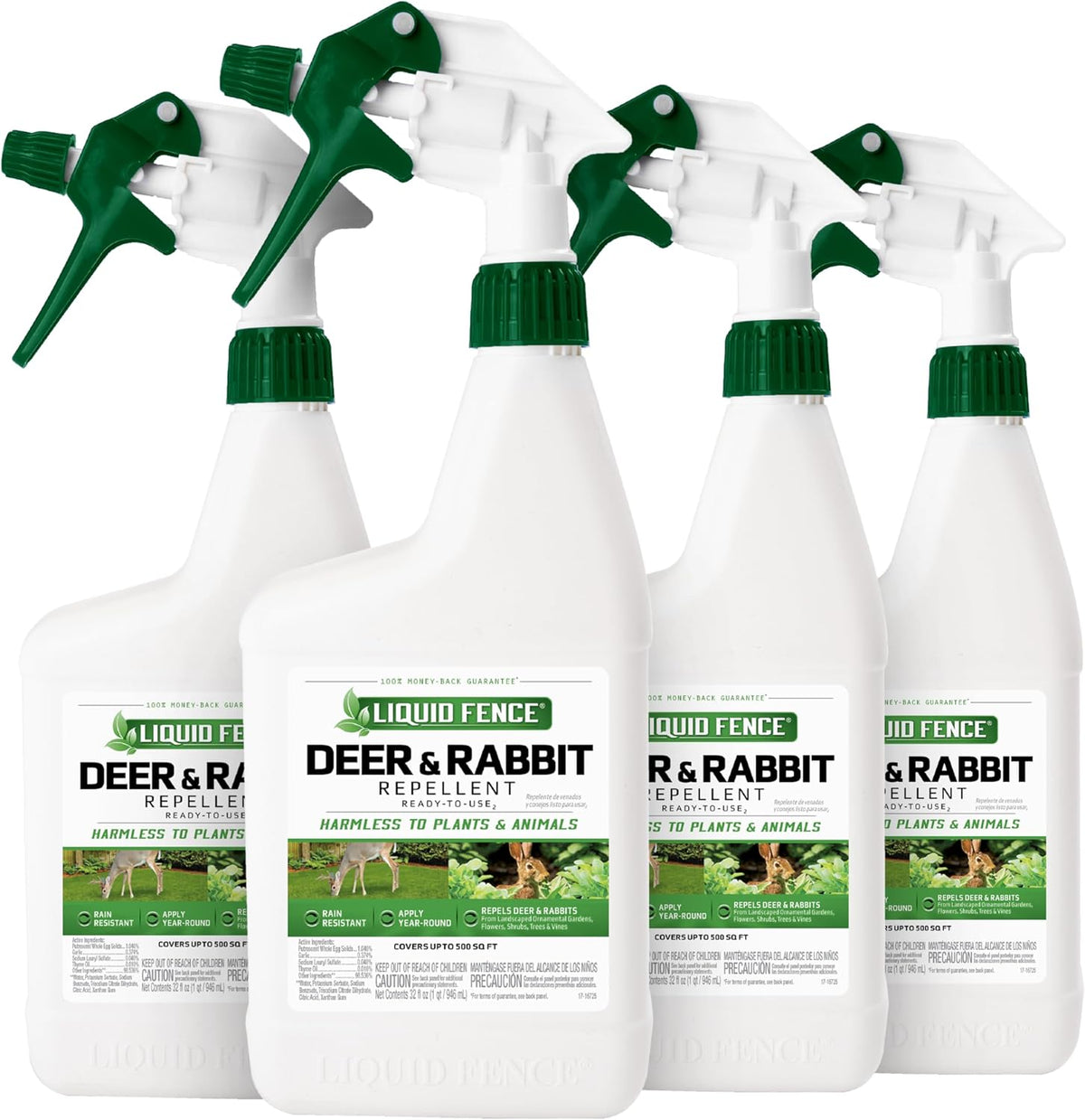 Liquid Fence Deer and Rabbit Repellent Ready-to-Use Spray, 1 Gallon