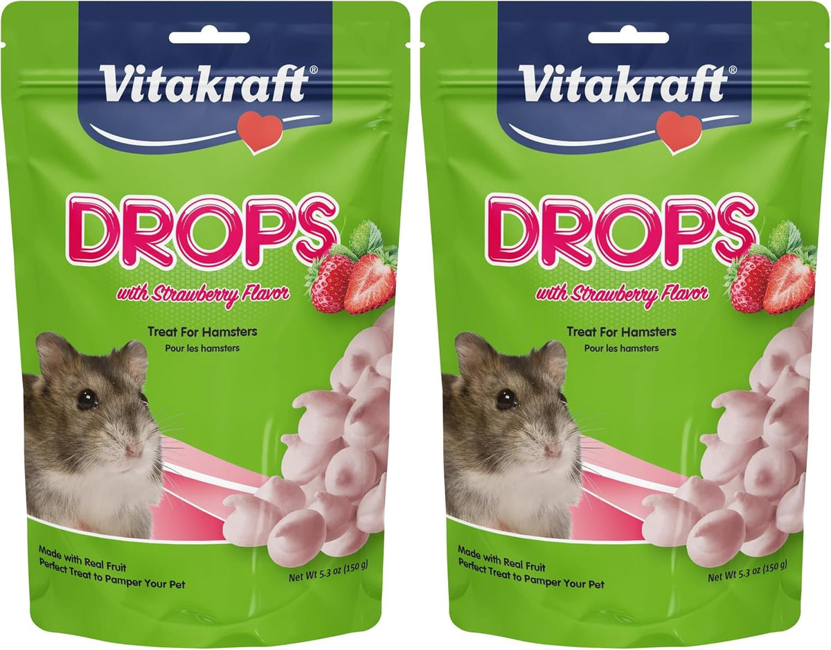 Vitakraft Mini Drops Dwarf Hamster/Rat/Mouse Treat Cherry-Banana 2.5 oz