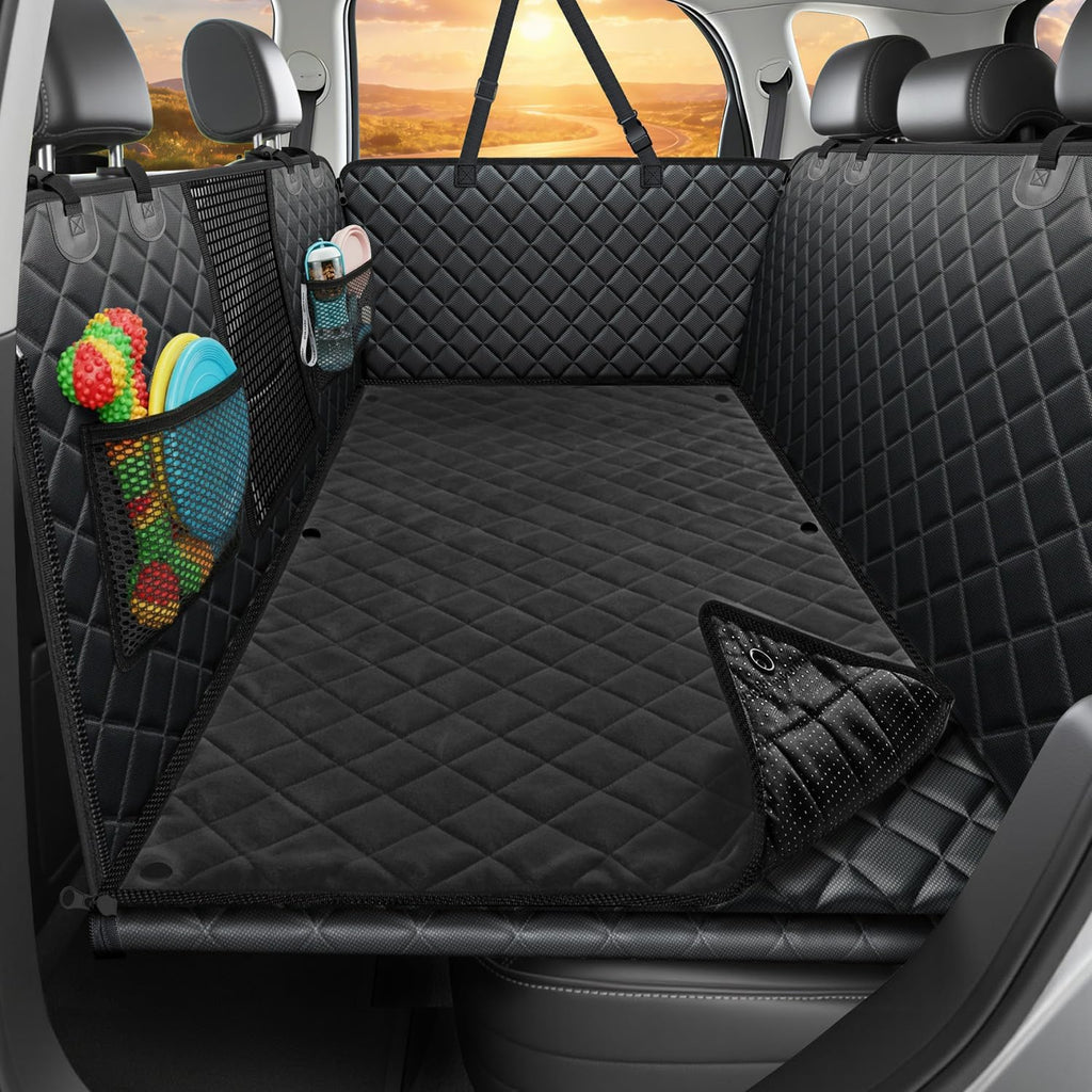 URPOWER Back Seat Extender for Dogs, Large Hard Bottom Dog Car Seat Cover