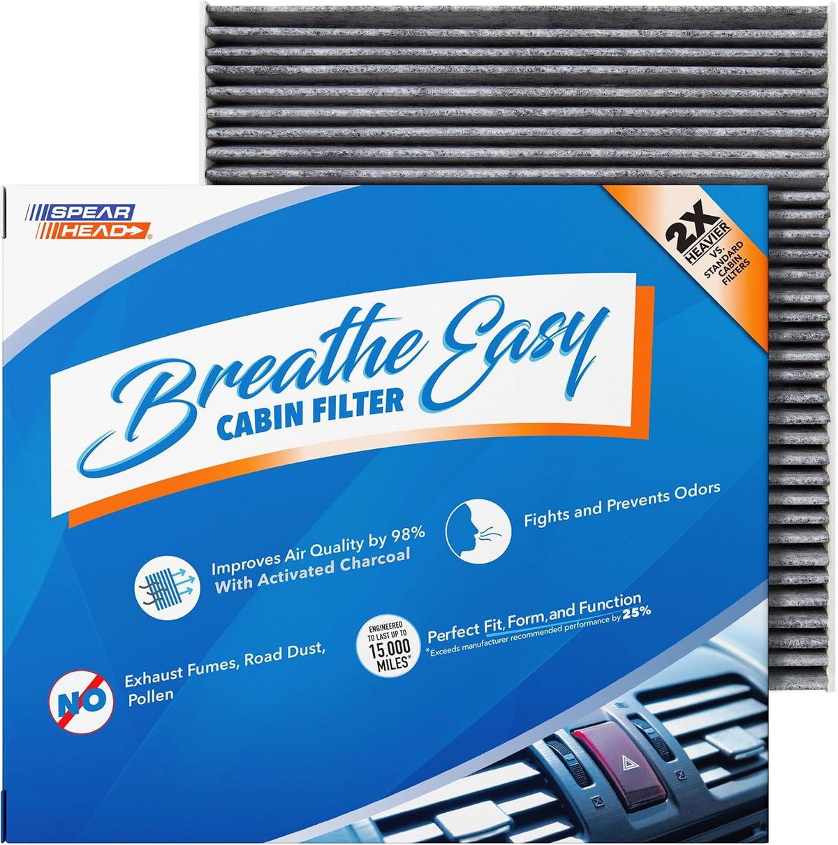 Spearhead Odor Defense Breathe Easy AC & Heater Cabin Air Filter (BE-157)