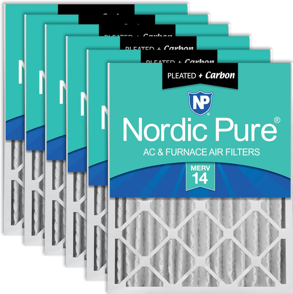 Nordic Pure 20x25x4 (19_1/2 x 24_1/2 x 3_5/8) Pleated MERV 12 Air Filters 2 Pack