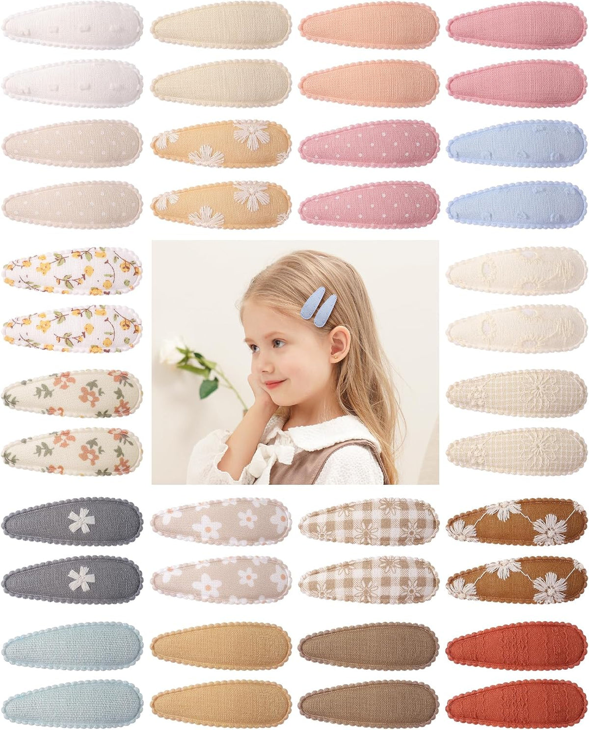 doboi 40Pcs Toddler Hair Clips Hair Barrettes Baby Girls Hair Bows Clips