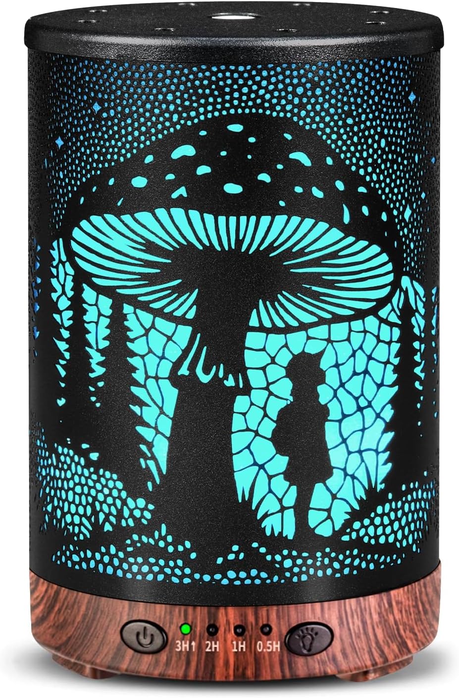Essential Oil Diffuser 120ML Metal Aromatherapy Diffuser with Timer, Cool Mist Humidifier with Auto Shut-Off & 7 Color Lights for Home Office Spa (Tree)