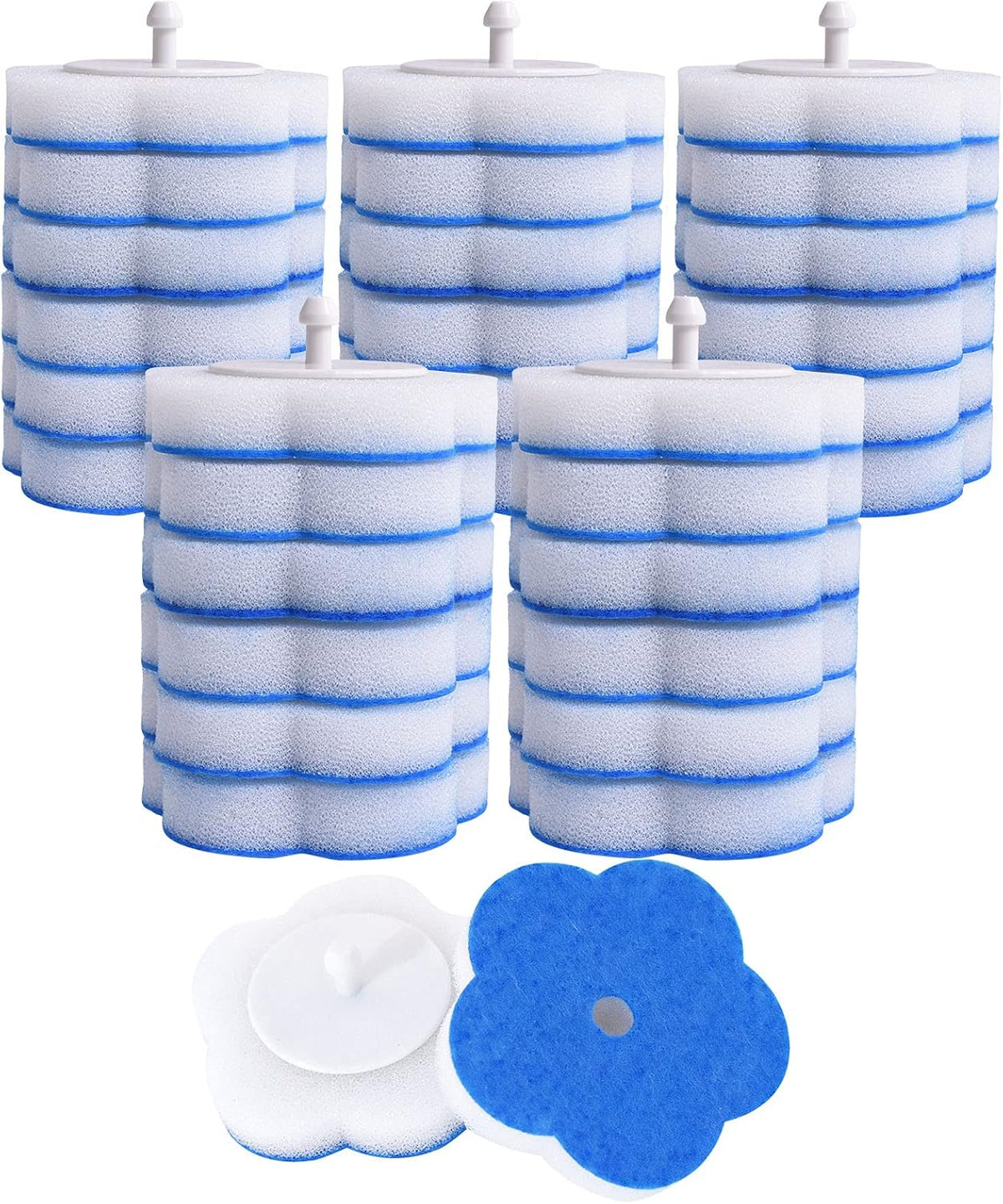 Topo Bear Disposable Toilet Bowl Brush with 40 Toilet Wand Refills, Toilet Bowl Cleaner Wands, Toilet Cleaning System Starter Kit