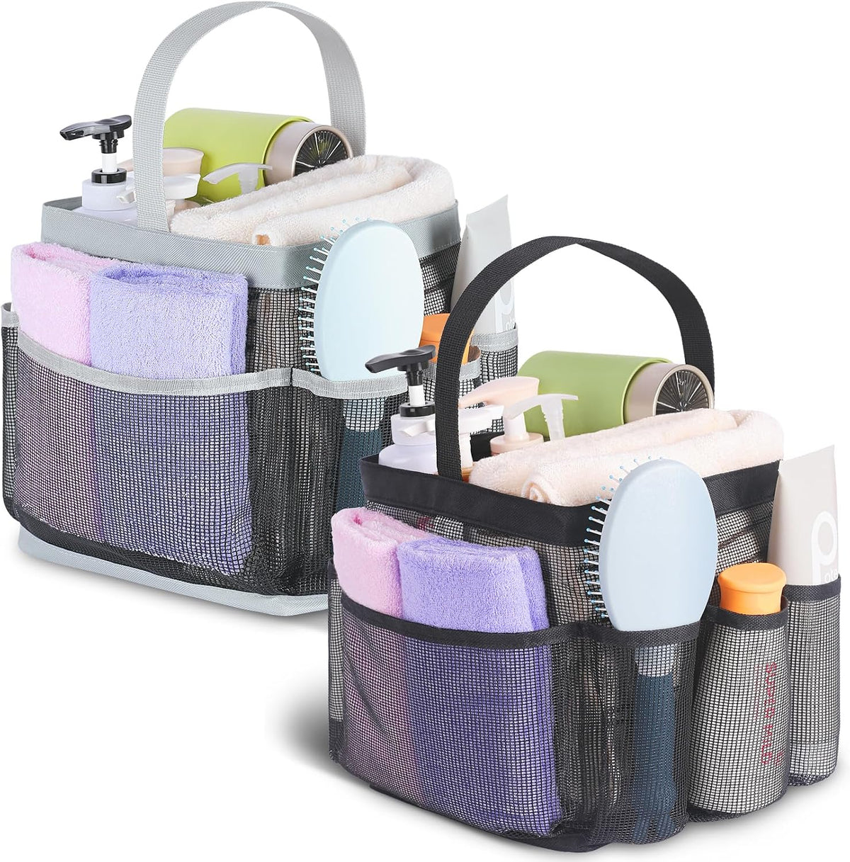 EUDELE Mesh Shower Caddy Portable for College Dorm Room Essentials, Shower Caddy Dorm with 9-Pocket Large Capacity for Beach, Swimming, Gym, Camping, Travel essentials