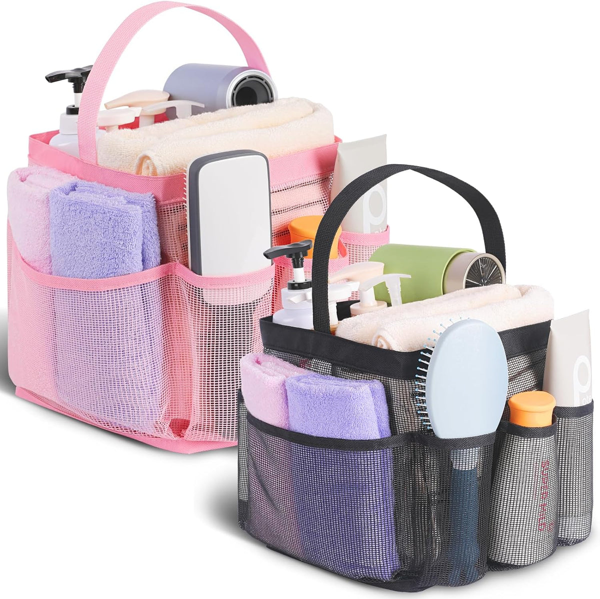 EUDELE Mesh Shower Caddy Portable for College Dorm Room Essentials, Shower Caddy Dorm with 9-Pocket Large Capacity for Beach, Swimming, Gym, Camping, Travel essentials