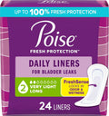 Poise Daily Liners, Incontinence Panty Liners, 2 Drop, 48 ct