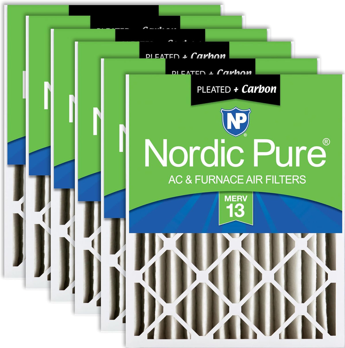 Nordic Pure 20x25x4 (19_1/2 x 24_1/2 x 3_5/8) Pleated MERV 12 Air Filters 2 Pack