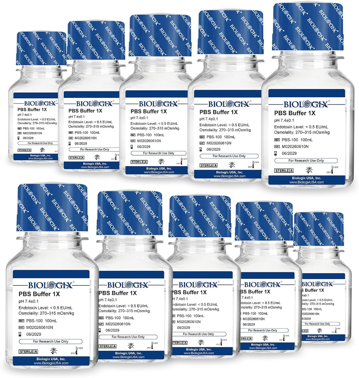 PBS Buffer 1X, Phosphate Buffered Saline Solution, 100mL