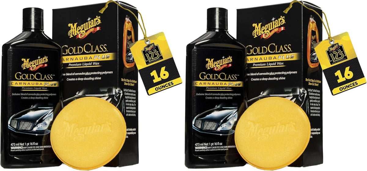 Meguiar's Gold Class Carnauba Plus Premium Liquid Wax Kit, 16 Oz