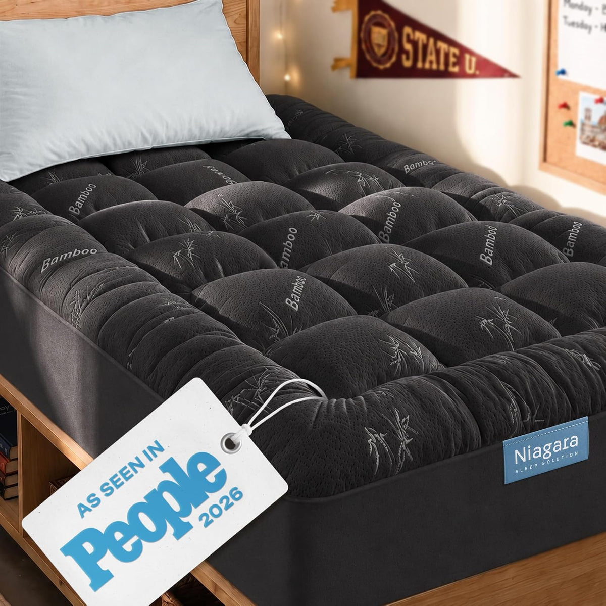 Niagara Sleep Solution Ultra Soft Queen Size Mattress Pad, Pillow Top