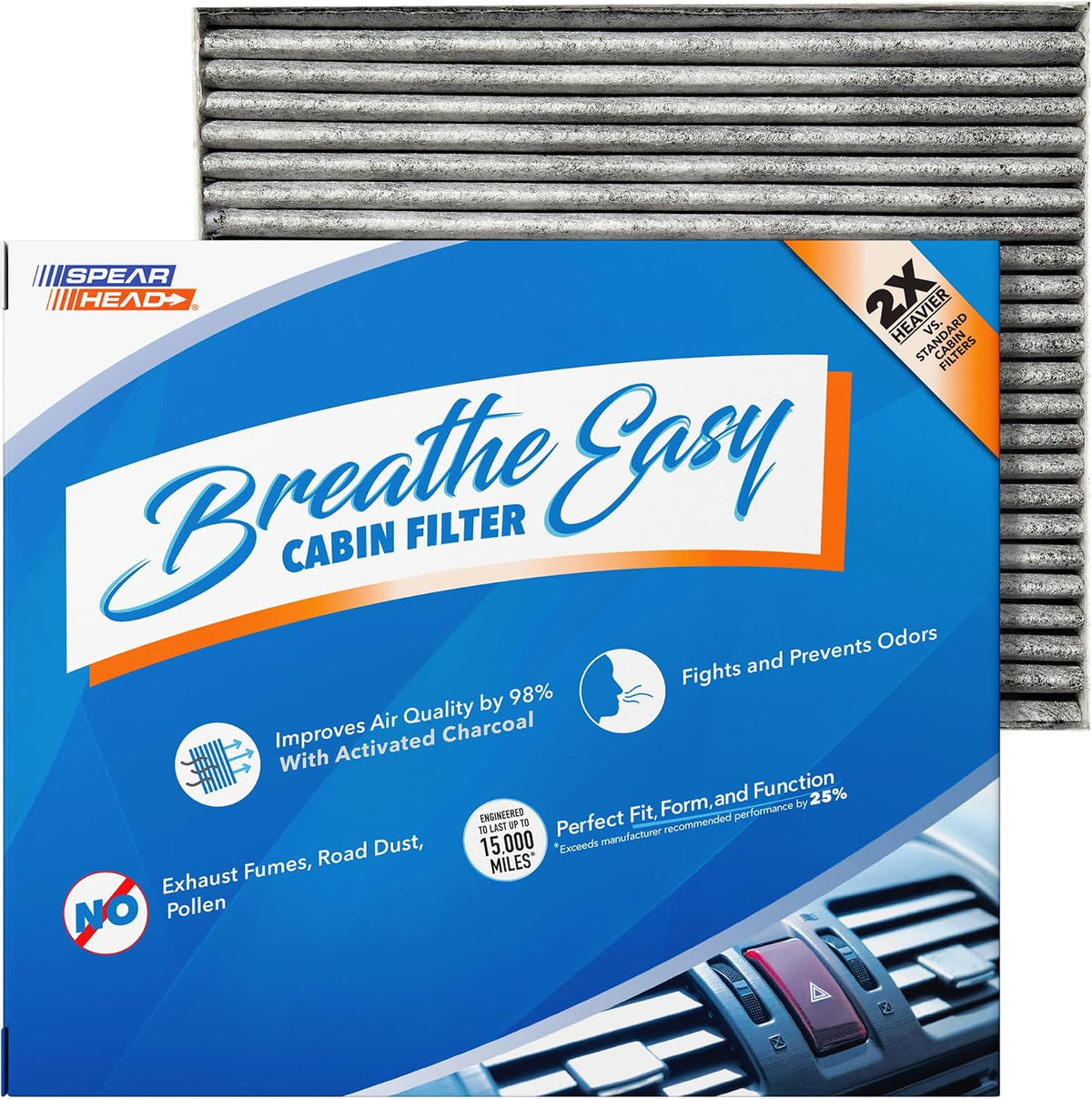 Spearhead Odor Defense Breathe Easy AC & Heater Cabin Air Filter (BE-157)