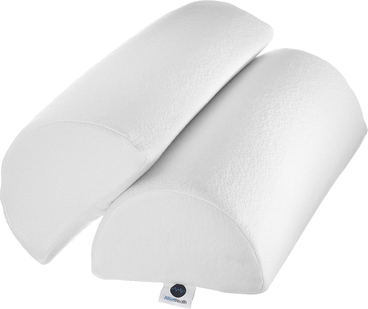 Knee Pillow for Back Sleeping | Large Half Moon Bolster Pillow for Legs, Under Knee Pillow for Sleeping on Back (20.5"x 8"x 4.5") Leg Pillow for Ankle and Foot Comfort, Machine Washable Cover, Grey