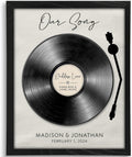DREAM BIG PRINTABLES Customizable Couples Our Song Art Print | Personalized Wall Art with Your Favorite Song | Names and Date | Unique Romantic Gift for Anniversary | Wedding | or Valentine’s Day