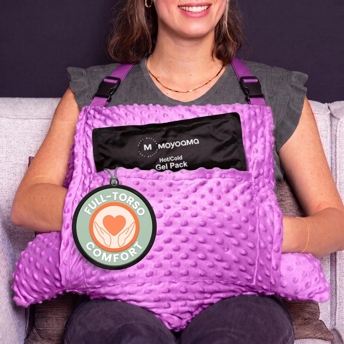 MOYOAMA 2 Pcs Hysterectomy Pillow Set - Incl 1 Gel Pack for Soothing Relief - Hysterectomy Recovery Must Haves After C Section,Post Surgery Pillow,Abdominal Surgery Recovery Pillow,Hysterectomy Gifts