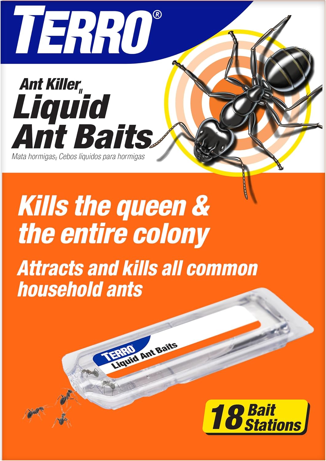 TERRO Liquid Ant Killer Bait Stations, 18-Count, Indoor Ant Traps, T300-3SR