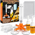 Windshield Chip Repair Kit, Windshield Repair Kit with Enhanced Injection Suction Cup, Universal Car Glass Repair Kit for Fixing Bullseye Cracks & Bullseye (Orange)