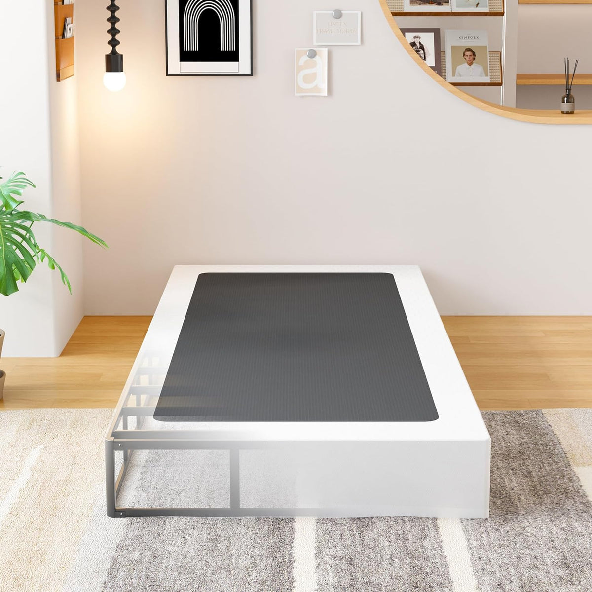 EMODA 5 Inch Box Spring Queen Size Mattress Foundation with Fabric Cover