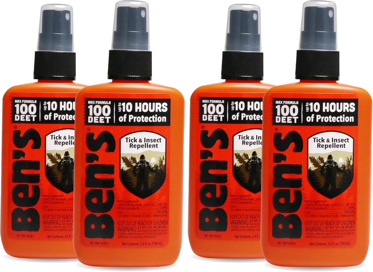 Ben's 100 DEET Tick & Insect Repellent Pump Spray, 3.4 fl oz, 2 Pack