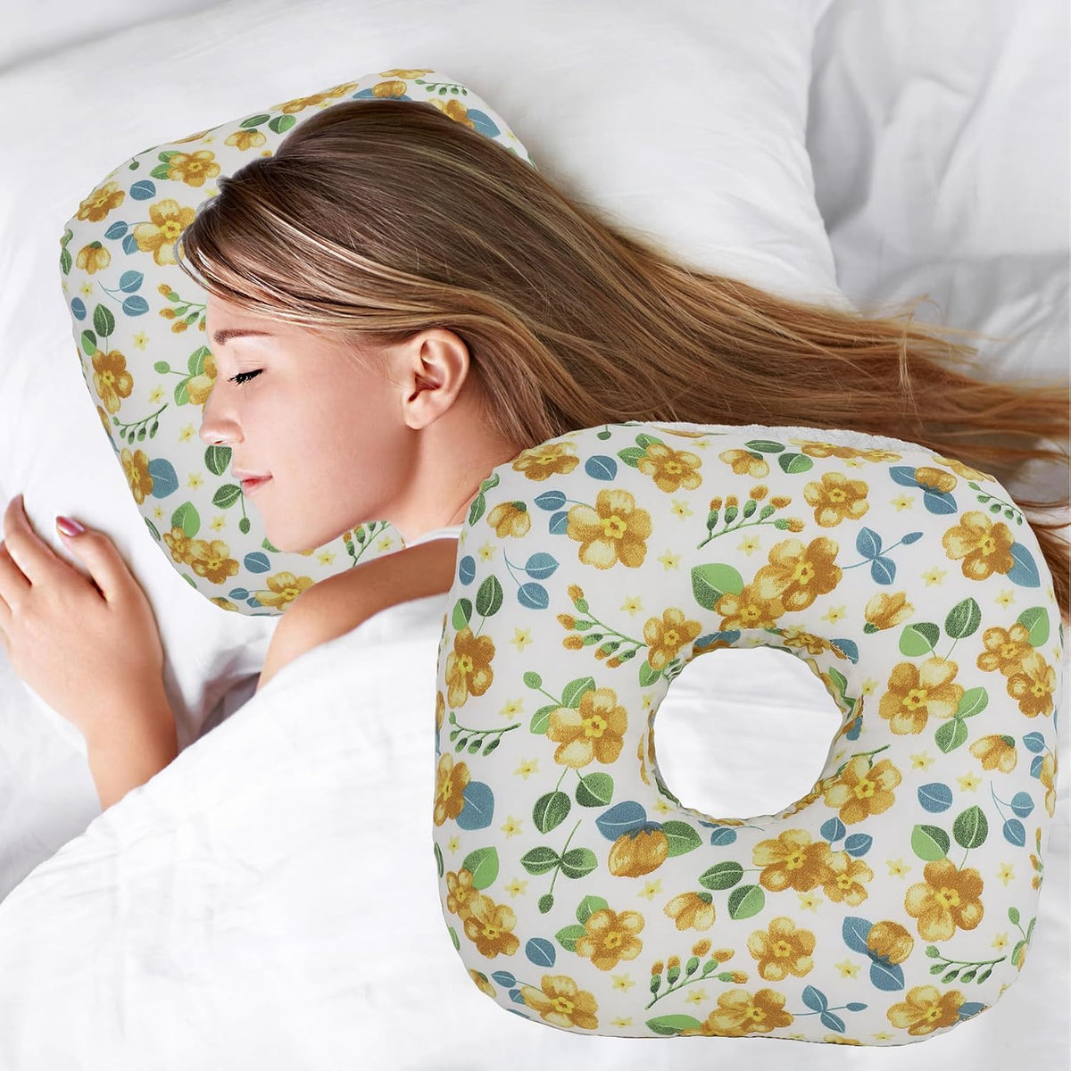 Ear Piercing Pillow with Hole for Cartilage Piercings, CNH Support