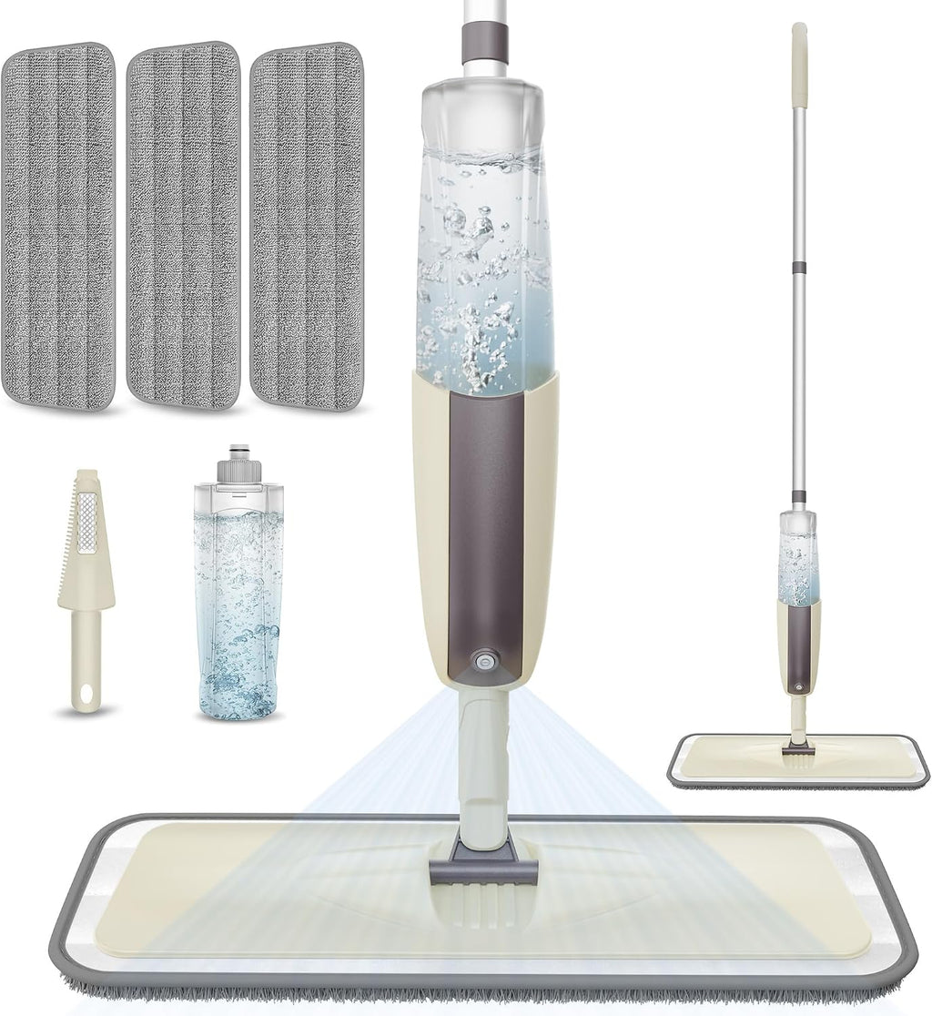 Spray Wet Mops for Floor Cleaning: Hardwood Floor Mop Refillable Reusable