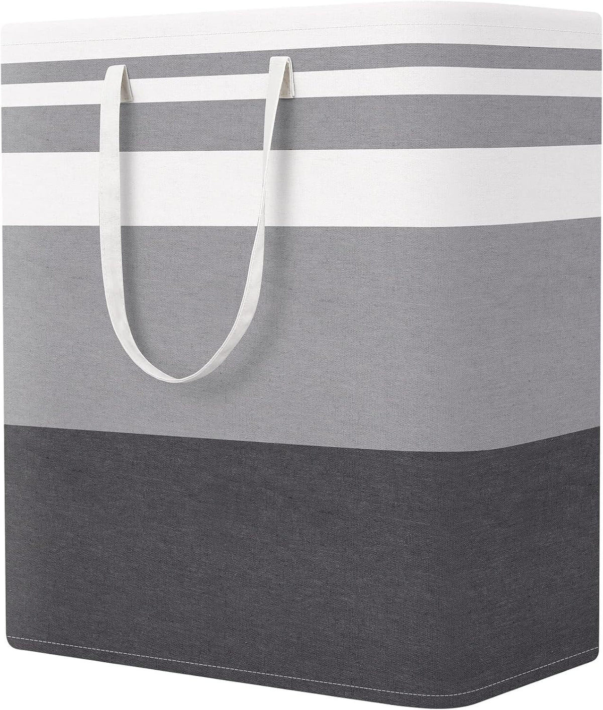 StorageRight Laundry Basket Hamper, 75L Collapsible Clothes Storage, Grey