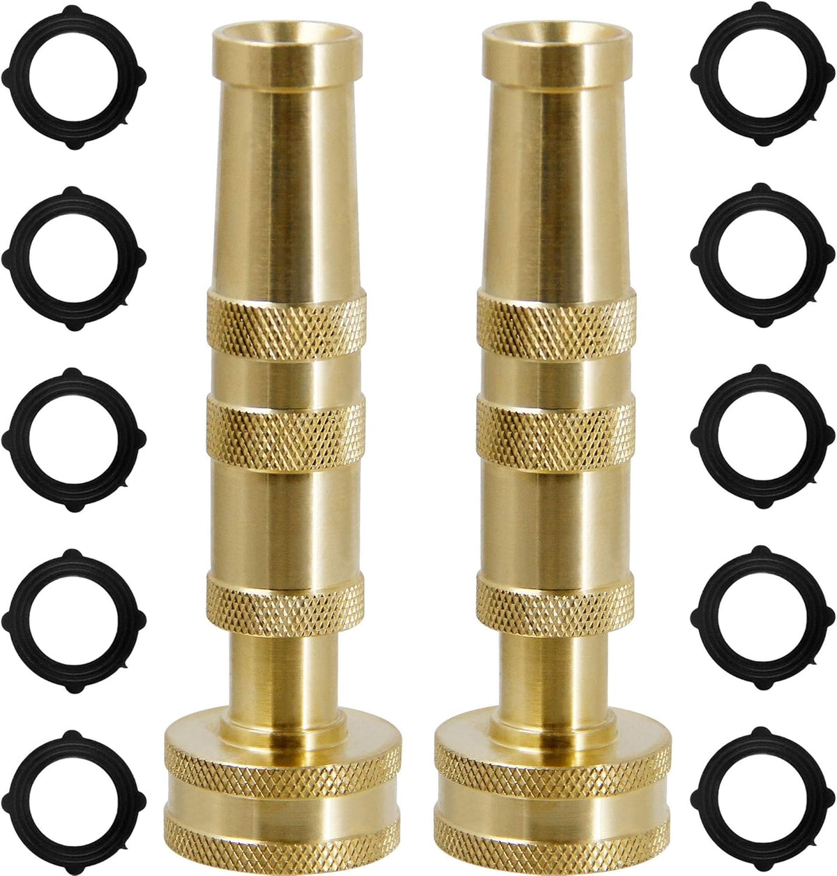 Triumpeek Solid Brass Hose Nozzle, 2 Packs