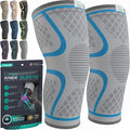 Modvel Compression Knee Brace for Women & Men - 2 Pack Knee Brace for Women Running Knee Pain, Knee Support Compression Sleeve, Workout Sports Knee Braces for Meniscus Tear ACL & Arthritis Pain Relief