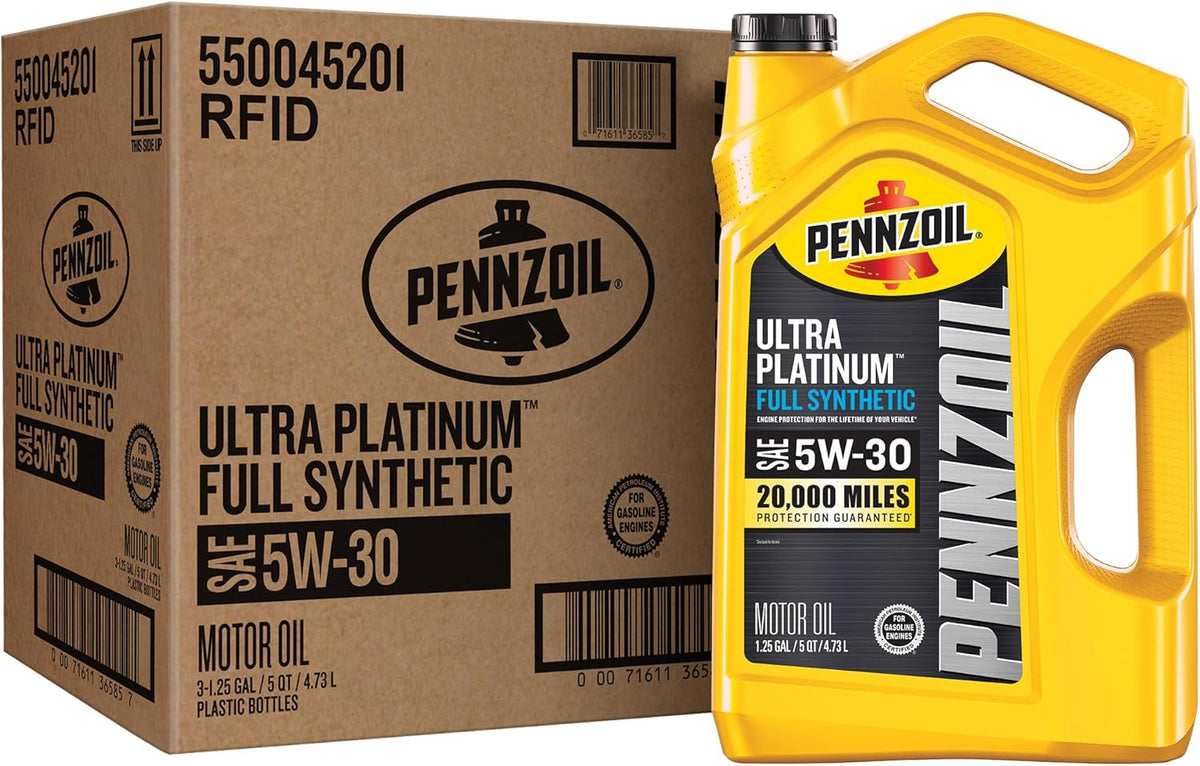 Pennzoil Ultra Platinum Full Synthetic 0W-40 Motor Oil, 1 Quart (6 Pack)