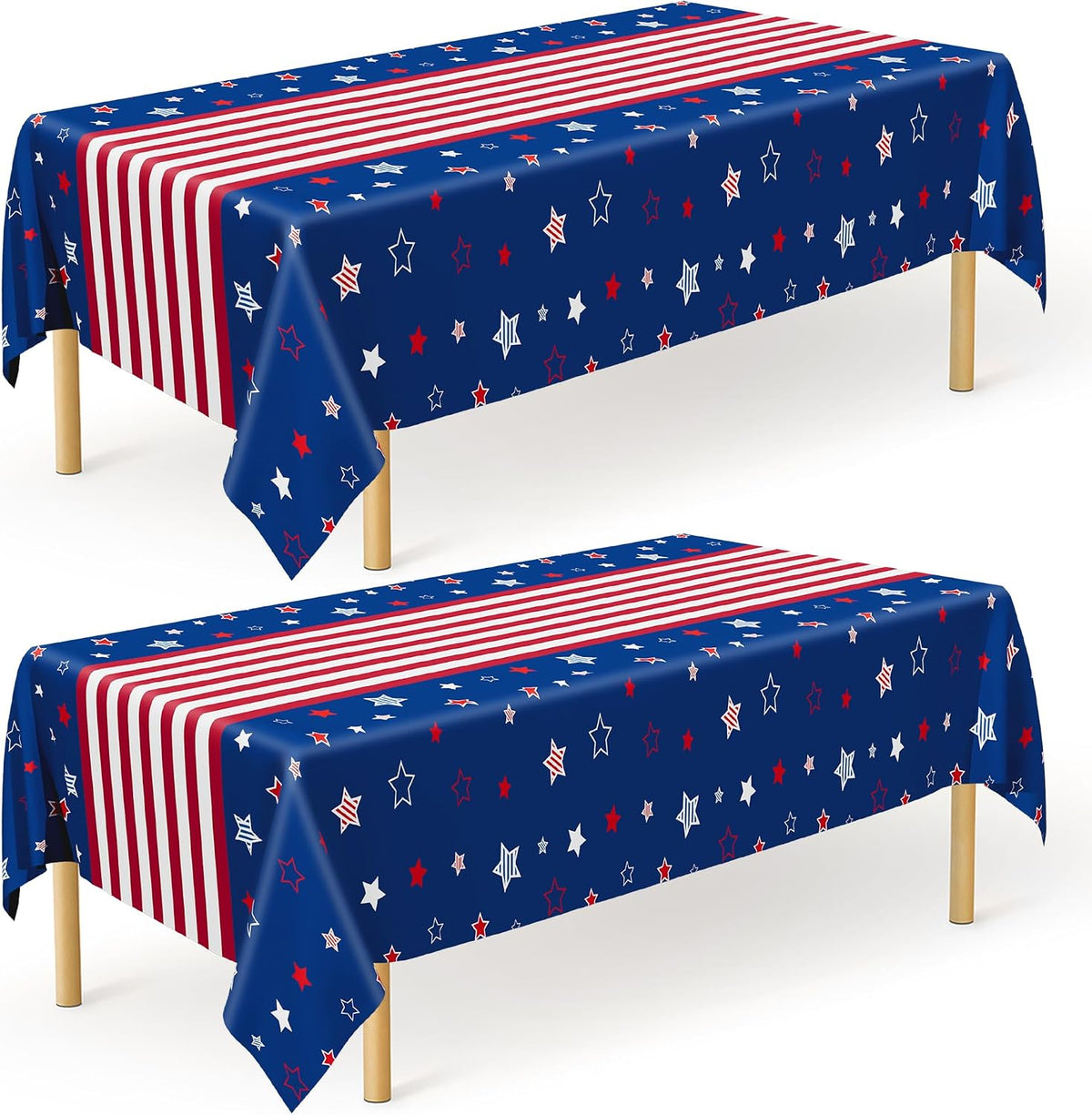 4Pack Black and Gold Tablecloths for Events, 54" x 108" Plastic Table Cloth Disposable for Rectangle Tables, Waterproof Table Cloth Cover for New Years Eve Decorations Holiday Birthday Wedding Dining