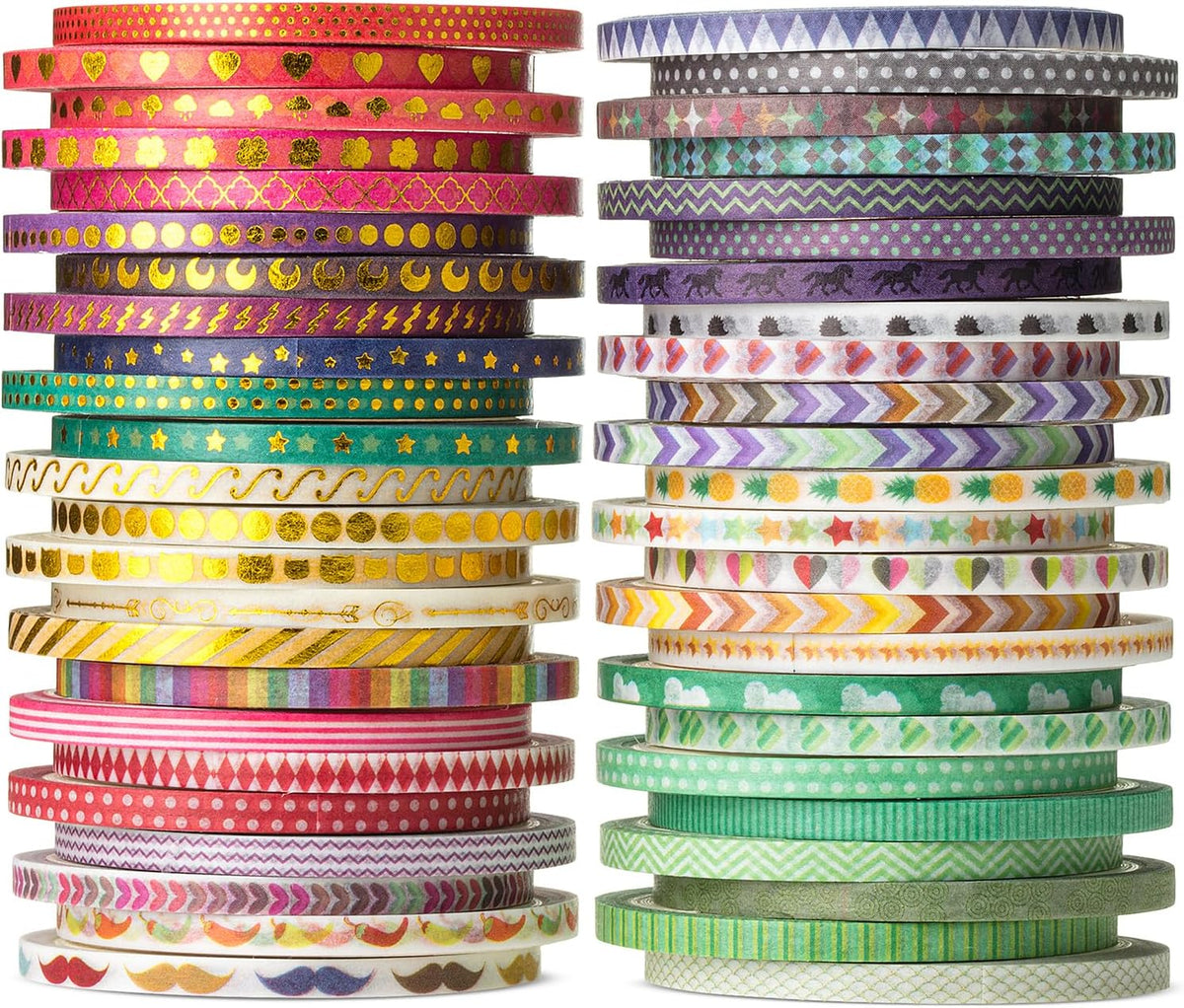 Mr. Pen- Washi Tape Set, 21 Rolls, Assorted Sizes, Floral