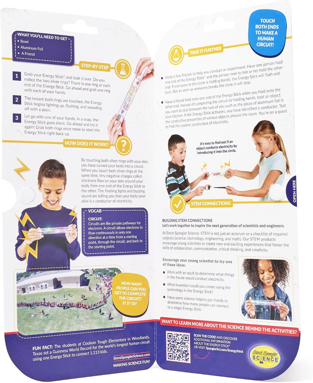 Steve Spangler Science Energy Stick, Learn About Electricity - 1 Piece