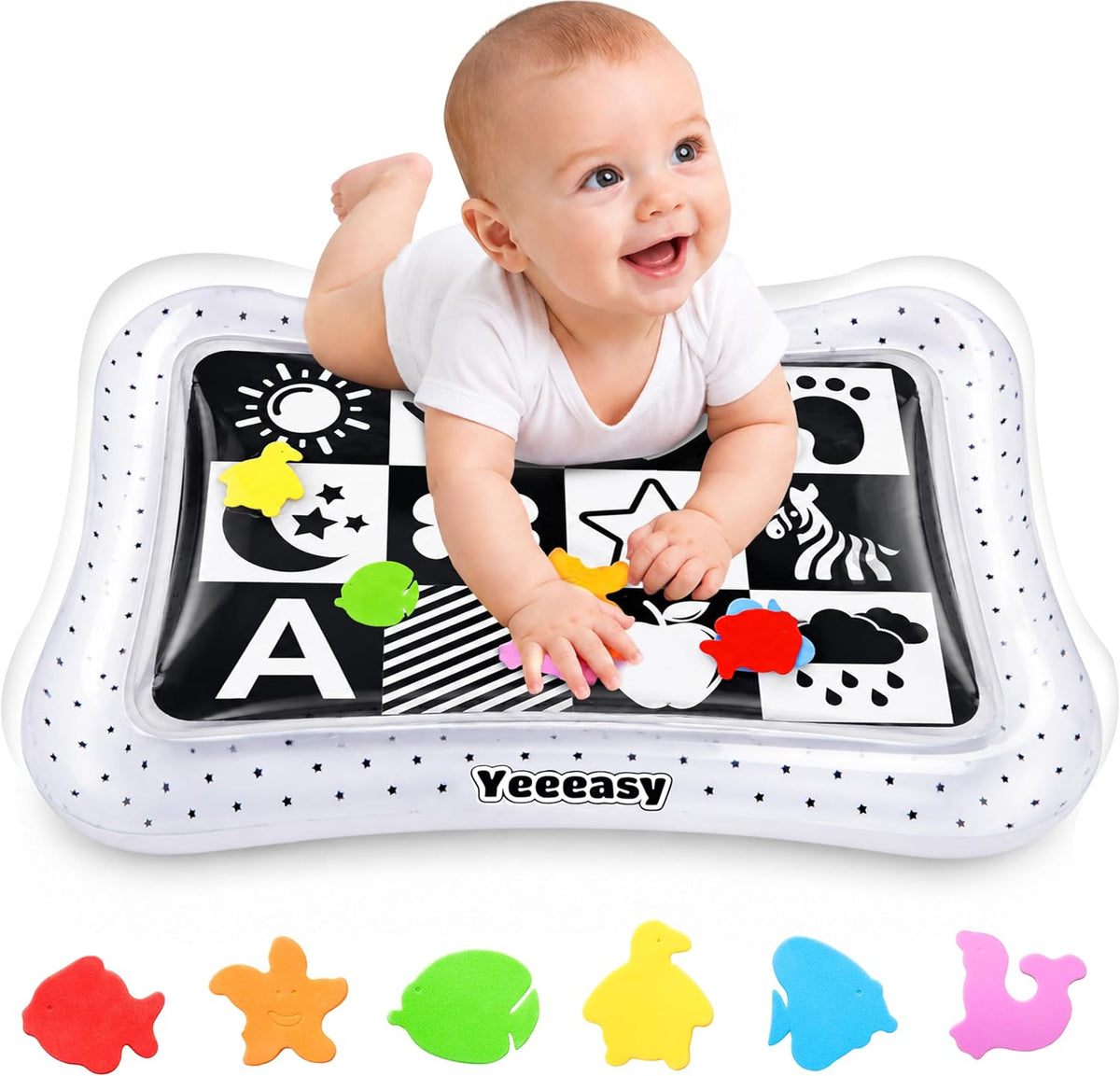 Yeeeasy Tummy Time Water Mat丨Inflatable Tummy Time Water Play Mat for Babies, Infants and Toddlers 3 to 24 Months Promote Development Toys Baby Toys essentials and Gifts