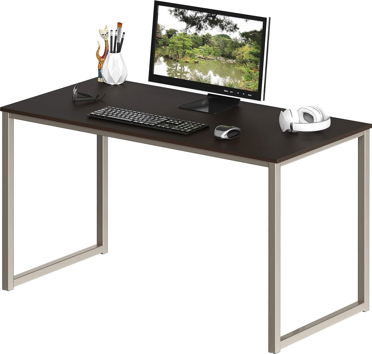 SHW Mission 40-Inch Home Office Computer Desk, Black