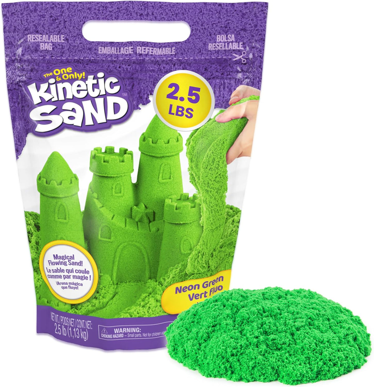 Kinetic Sand 2.5lb Blue Amazon Exclusive, Moldable Sensory Toys, Ages 3+