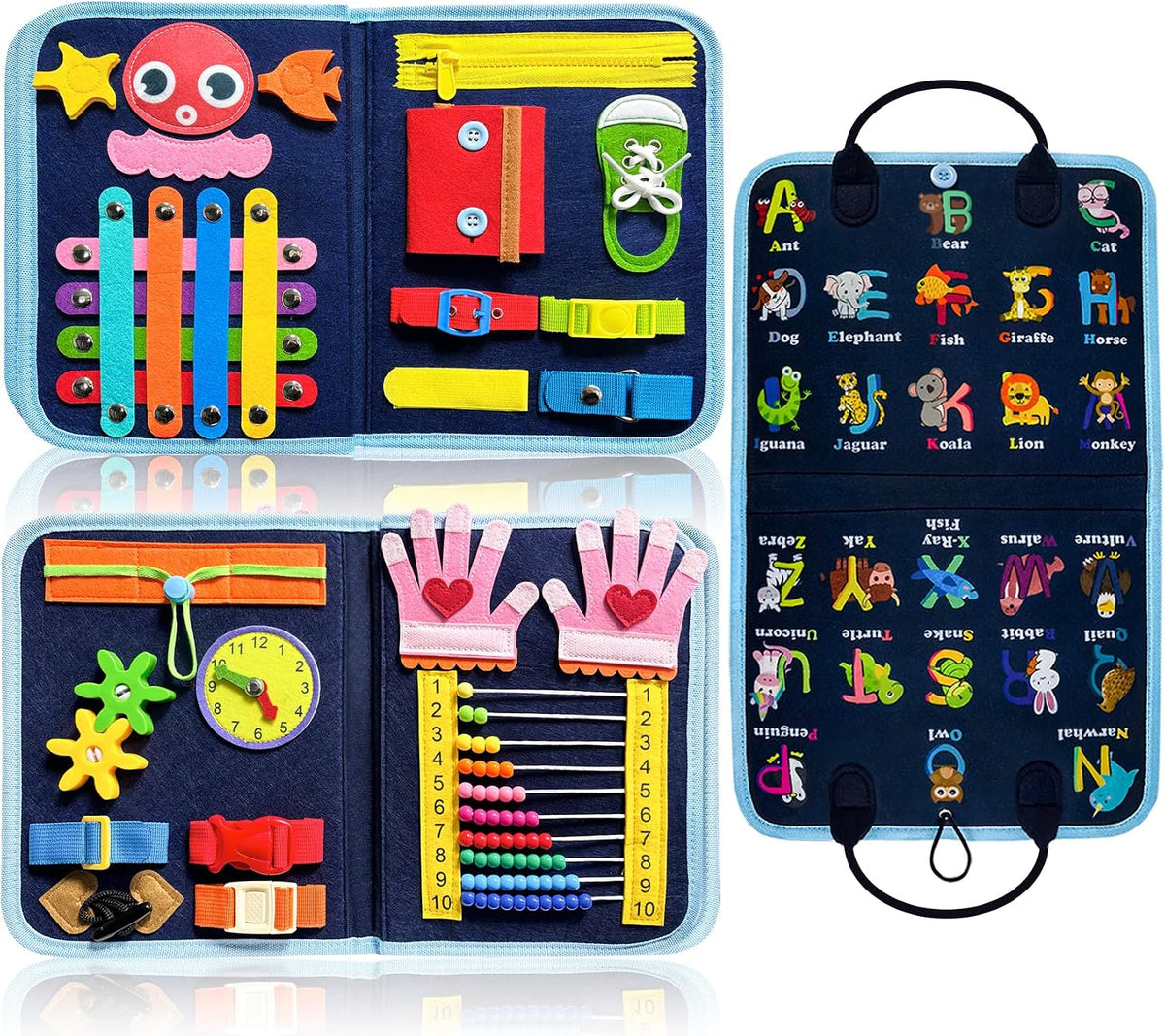 Gojmzo Busy Board Montessori Toys for Toddler Boy Girl Gifts Busy Book