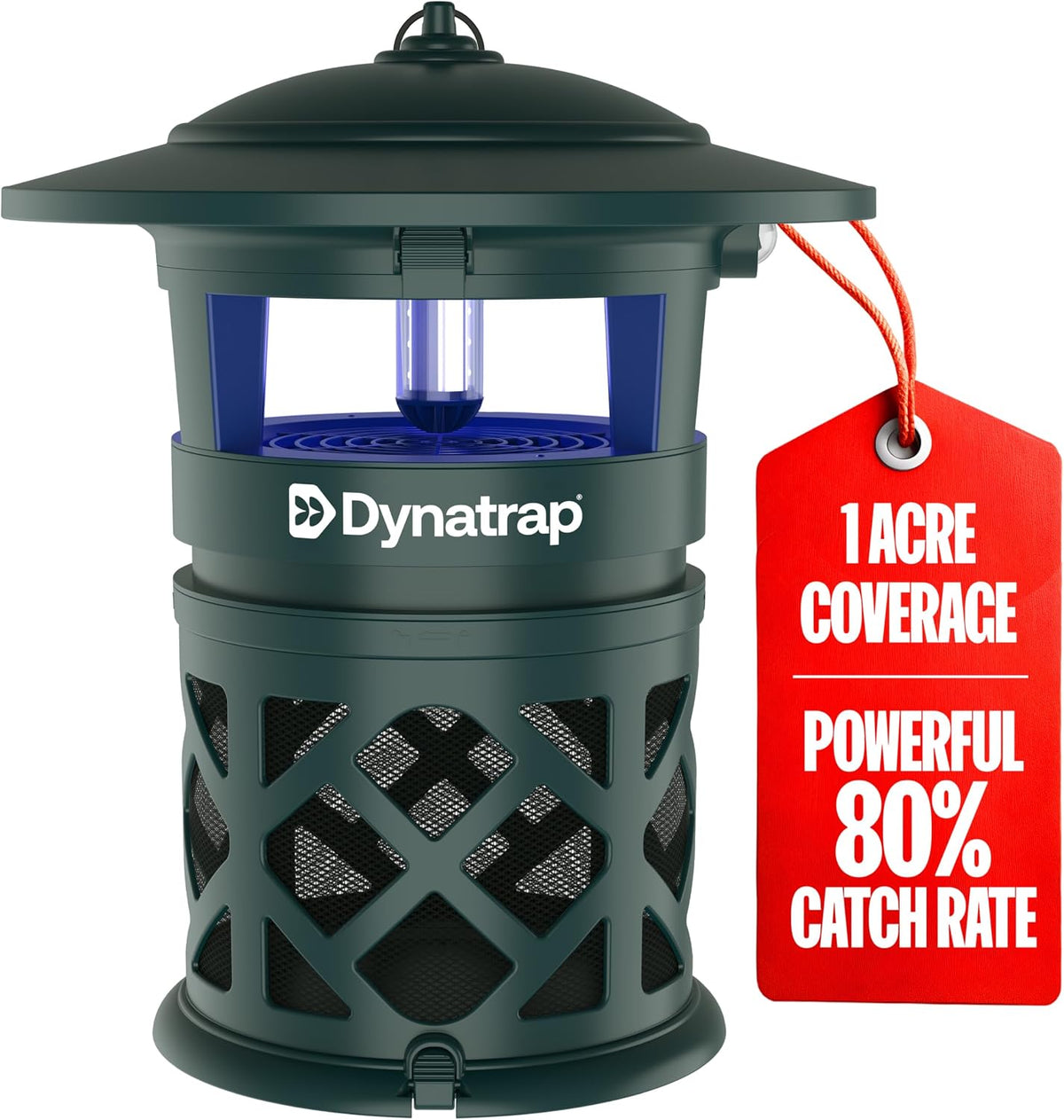 Dynatrap DT2030SR Fly Traps Outdoor - Mosquito & Flying Insect Killer for 1 Acre – Kills Mosquitoes, Flies, Gnats, Wasps - Bug Zapper Alternative - Black