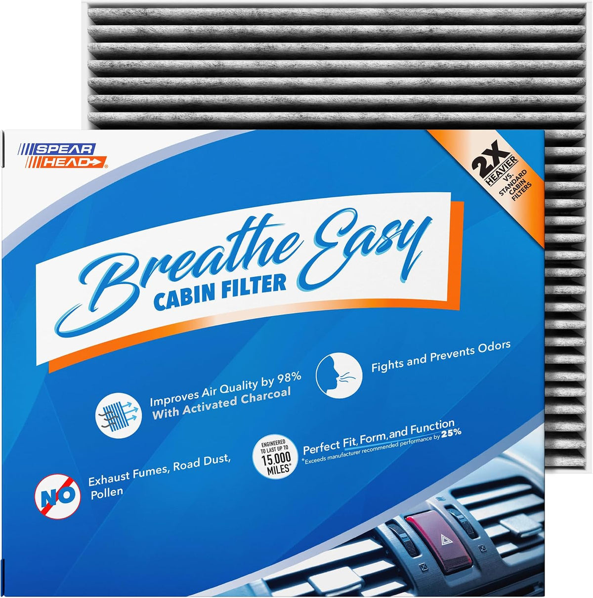 Spearhead Odor Defense Breathe Easy AC & Heater Cabin Air Filter (BE-157)