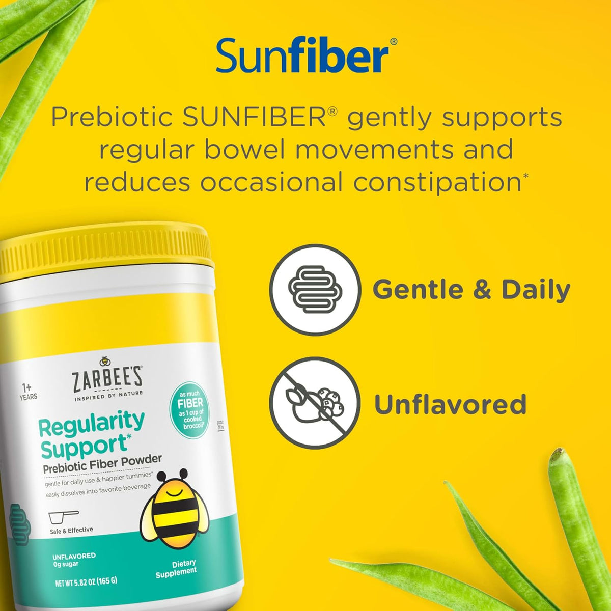 Zarbee's Kids Regularity Support Prebiotic Fiber Powder, 5.82 oz