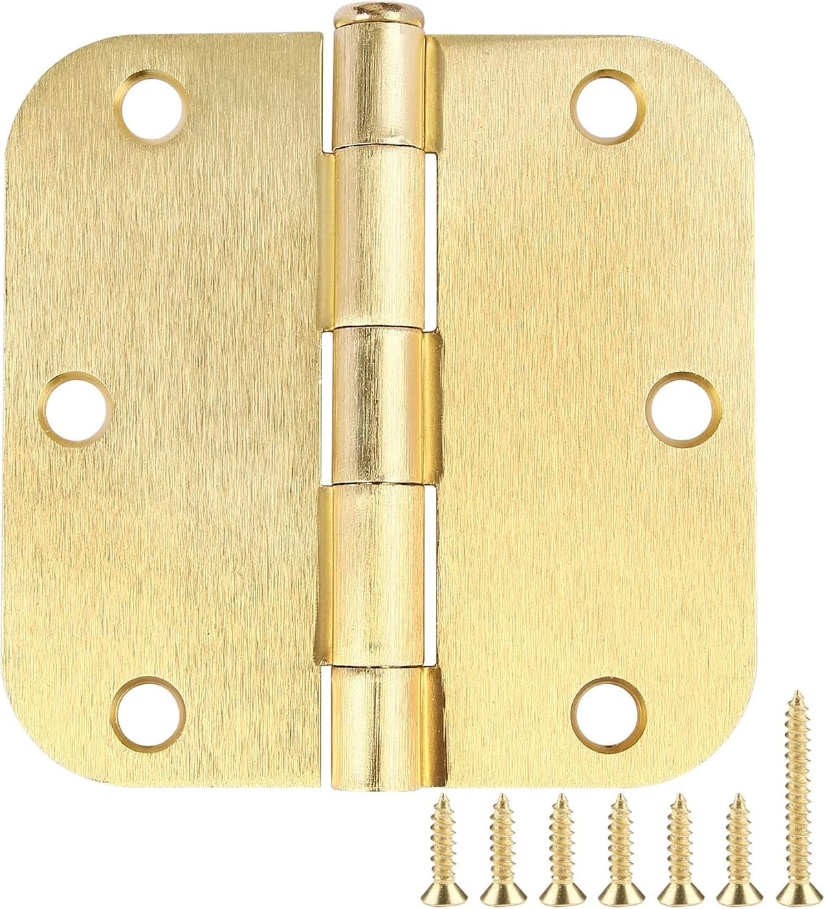 TDCHINGES Rounded Matte Black Door Hinges 3.5 Inch 5/8" Radius Flat 30 Pack