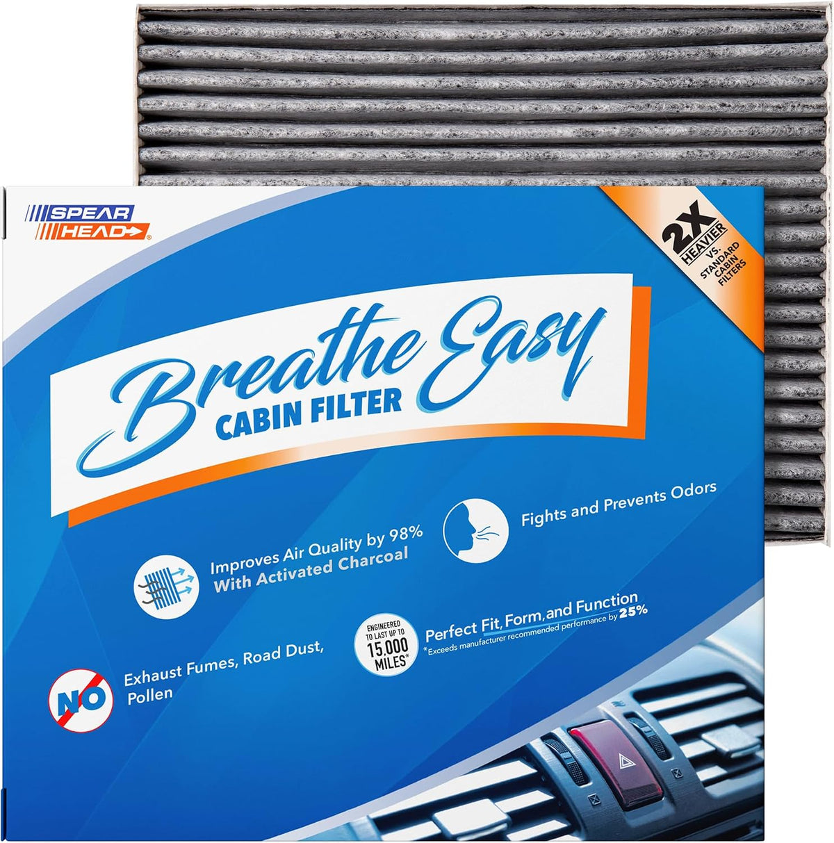 Spearhead Odor Defense Breathe Easy AC & Heater Cabin Air Filter (BE-157)