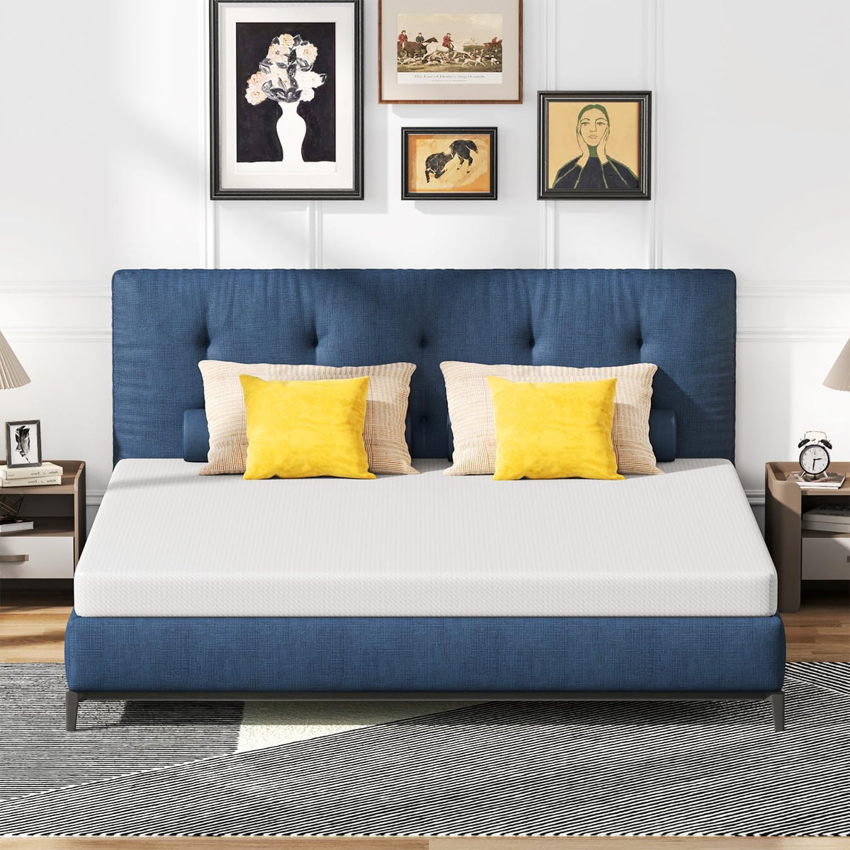 FDW | 8 Inch Twin Mattress | Medium Firm | Gel Memory Foam | White