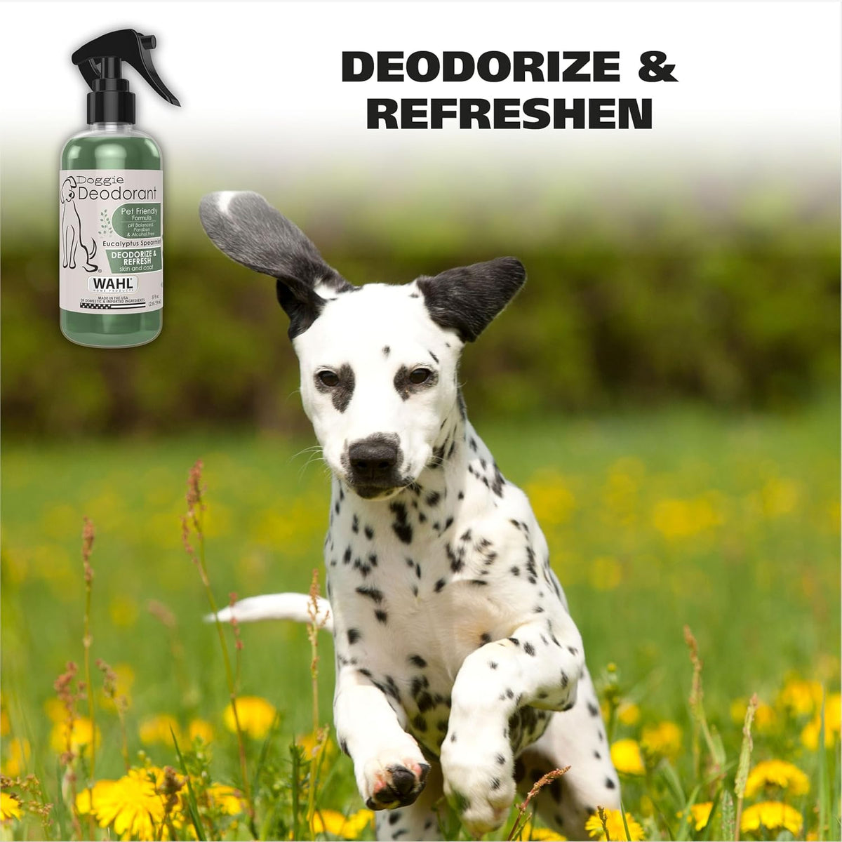 Wahl USA Pet Deodorant Spray for Dogs, Eucalyptus Spearmint, 8 oz