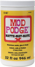 Mod Podge Matte Sealer, Glue & Finish: All-in-One Craft Solution- Quick Dry, Easy Clean, for Wood, Paper, Fabric & More. Non-Toxic - Craft with Confidence, Made in USA, 32 oz., Pack of 1