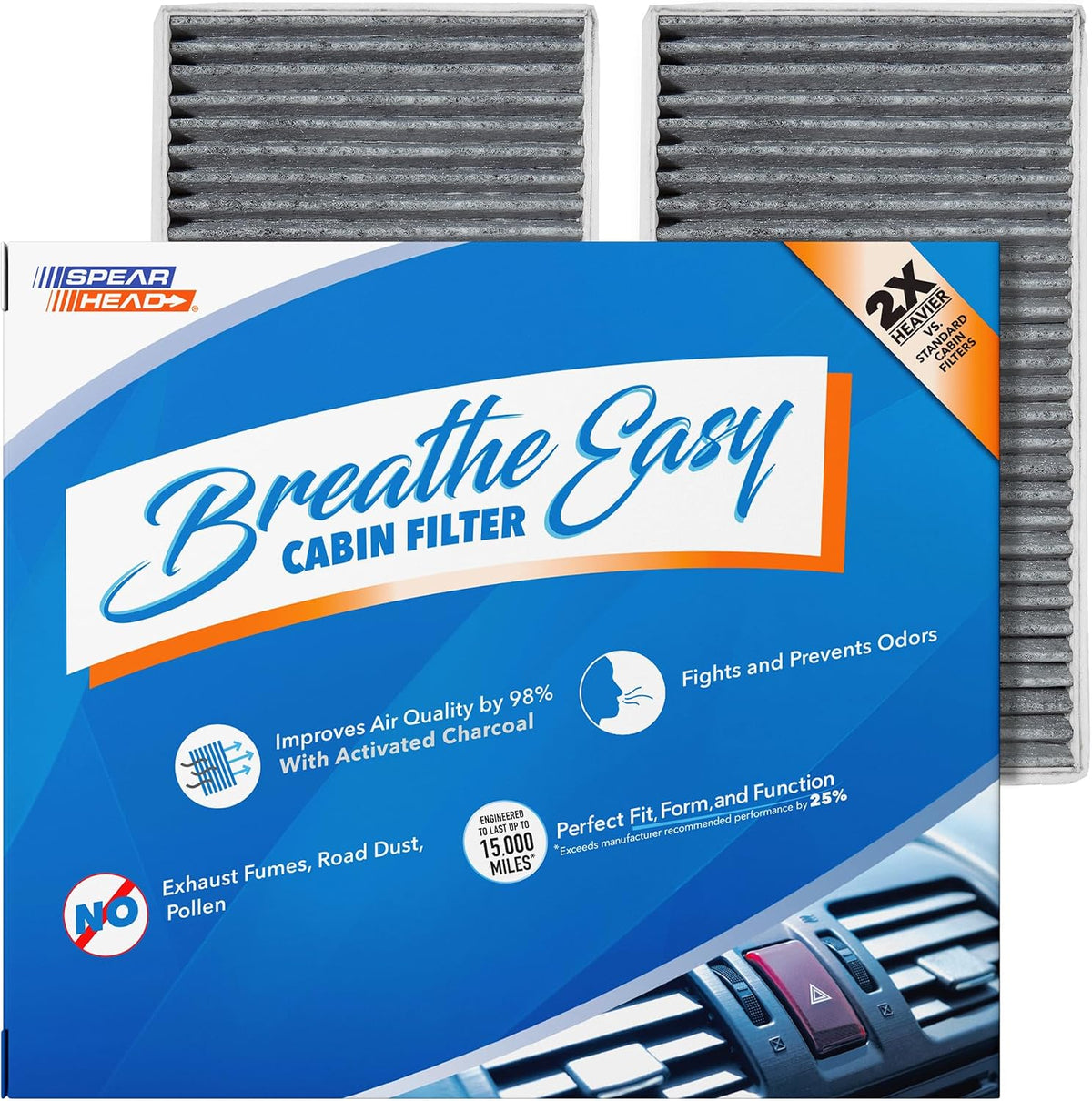 Spearhead Odor Defense Breathe Easy AC & Heater Cabin Air Filter (BE-157)
