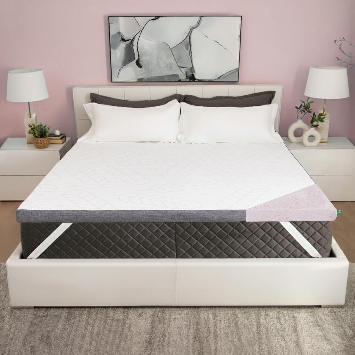 Sleepyhead Twin XL Mattress Topper 2 Inch for College Dorm, Cooling Gel Memory Foam, Pressure Relief, Removable Washable Cover, CertiPUR-US Certified (XL Twin 2")