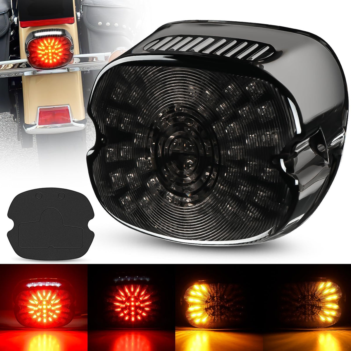 Nilight 6" Oval LED Trailer Tail Lights,Red, 2 Pack, Grommets Mount