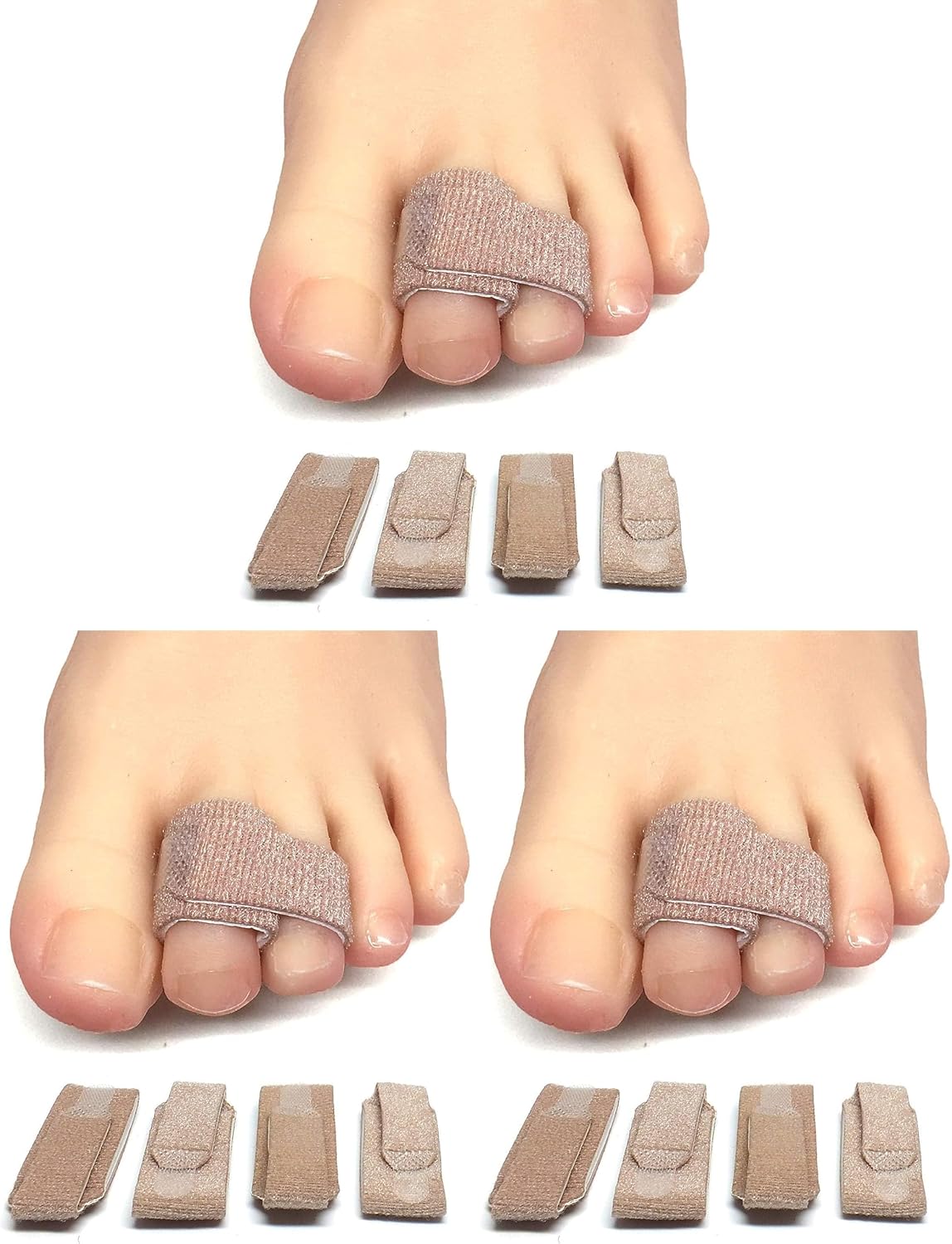 ZenToes Hammer Toe Straightener, Broken Toe Splint & Buddy Wraps, 4 Ct