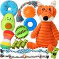Zeaxuie 9 Pack Luxury Puppy Toys for Teething Small Dogs, Puppy Chew Toys with Cute Squeaky Dog Toys, Ball and More Rope Dog Chew Toys