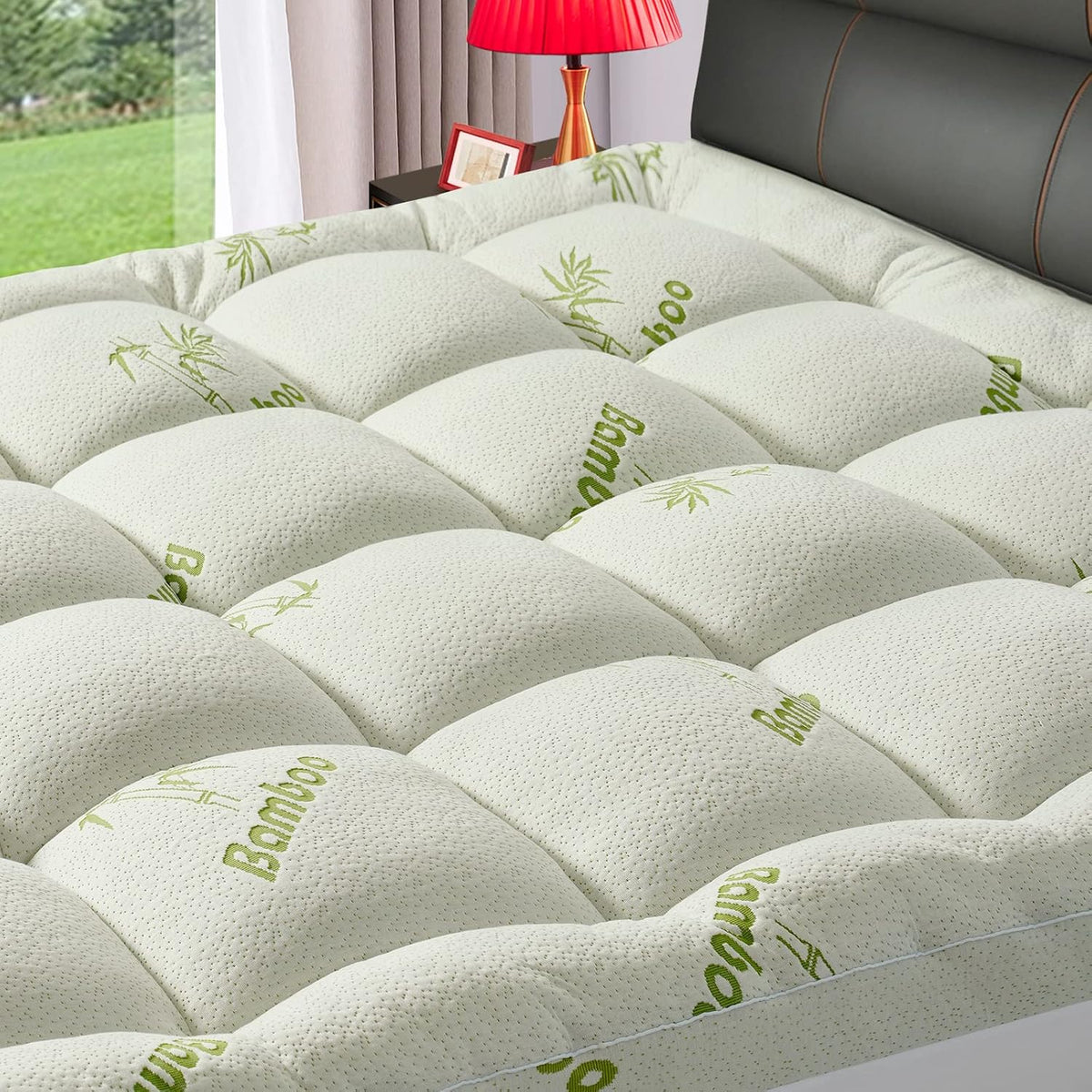 PATSBA Premium Viscose Made from Bamboo Twin XL Size Mattress Topper,1200 GSM Quilted Fitted Extra Thick Mattress Pad,Pillow Top Mattress Cover with Deep Pocket Up to 21 Inches（39 * 80inch）